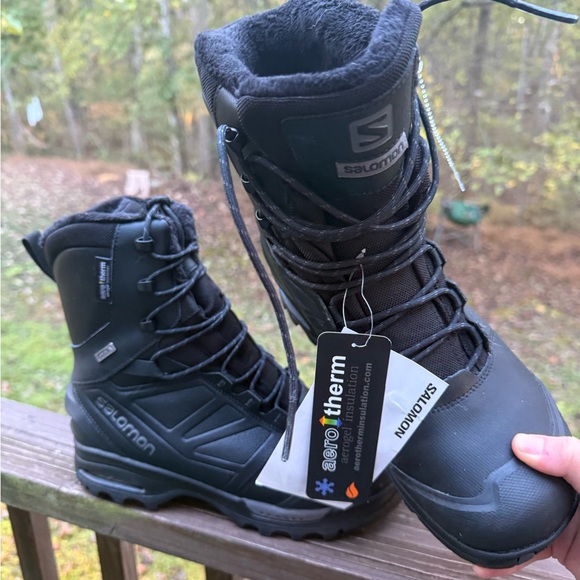 NWT - Salomon Men's Black Snow Boots DISCLOSURE: TAGS FELL OFF, NO TAGS - Picture 6 of 13